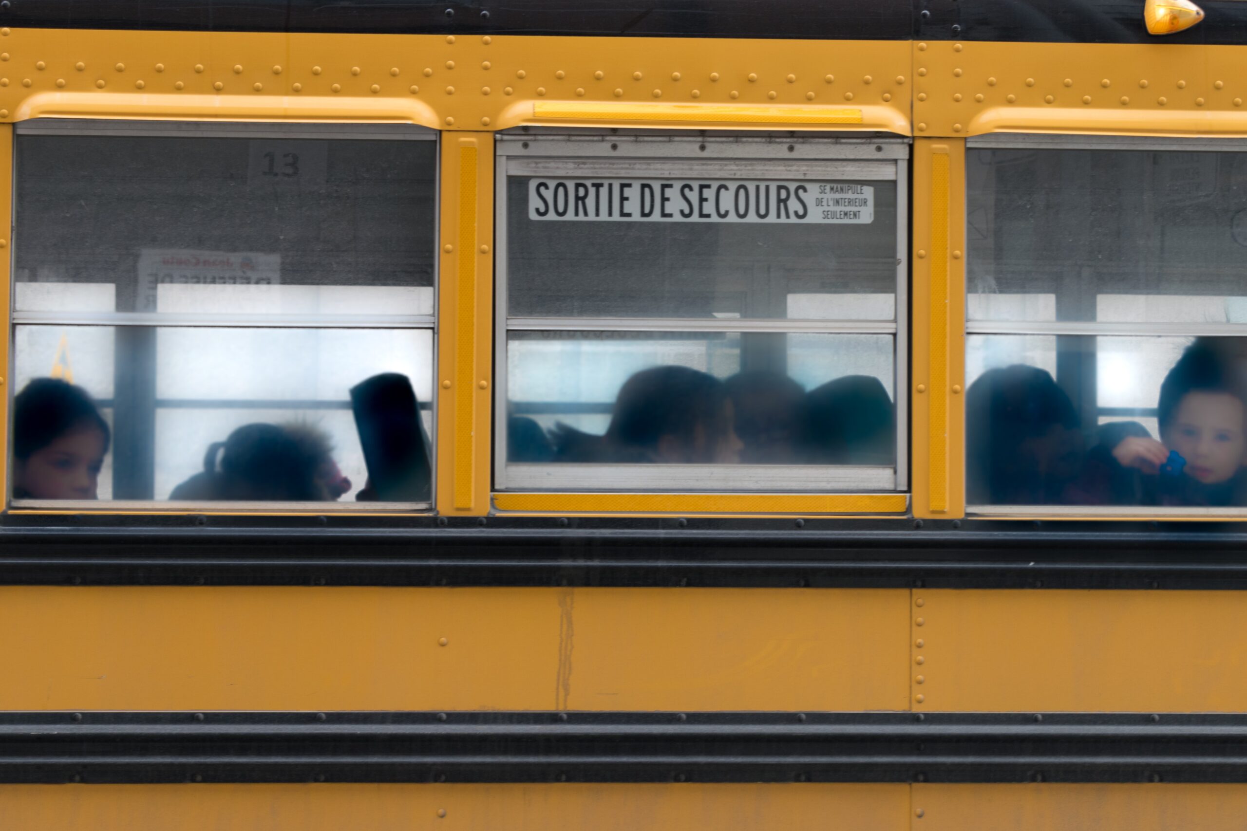 Image of children in a bus.