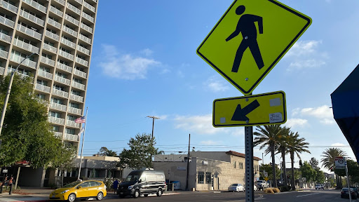 Image of a crosswalk sign in the City of Chula Vista